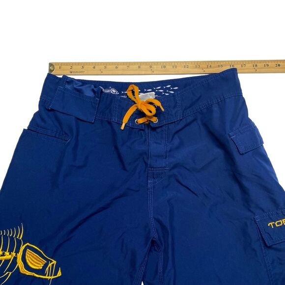 Tormenter Fish Skeleton Board Shorts Blue Men’s Sz 34 - Picture 9 of 14